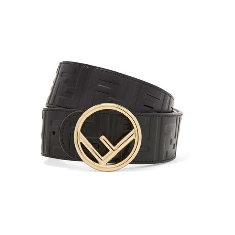 Fendi embossed leather belt